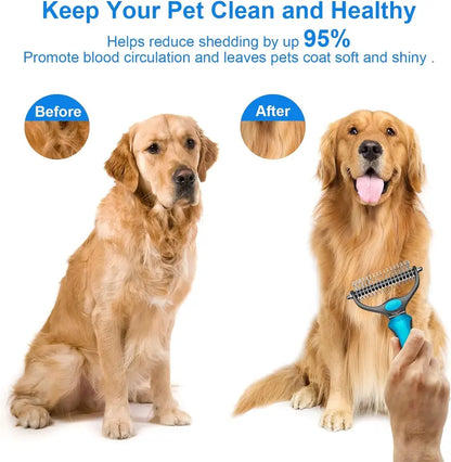 Double-Sided Deshedding Pet Brush