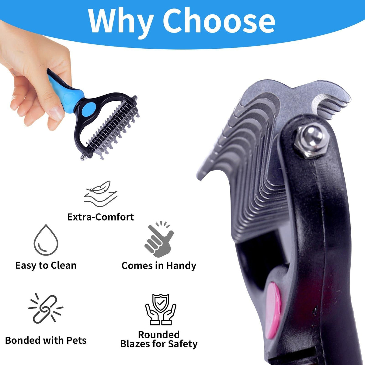 Double-Sided Deshedding Pet Brush