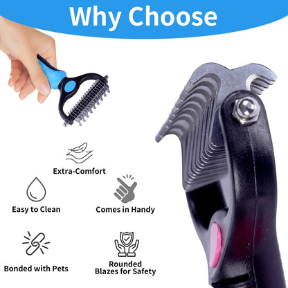 Double-Sided Deshedding Pet Brush