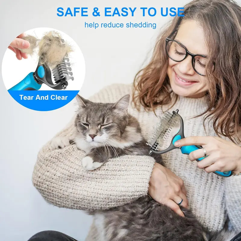 Double-Sided Deshedding Pet Brush