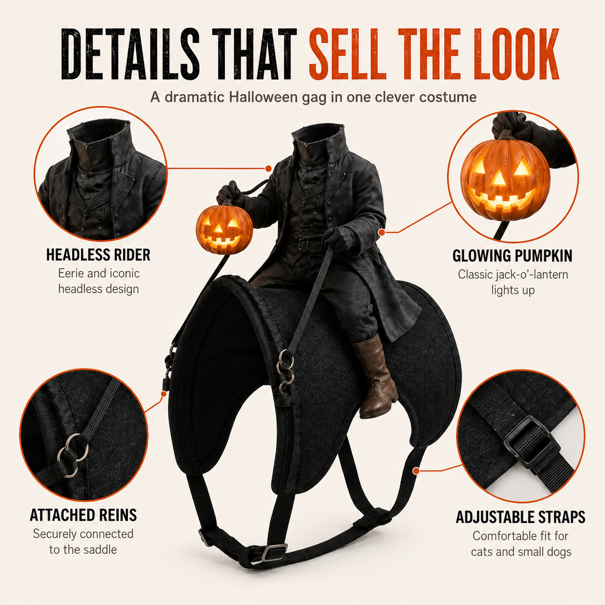 Headless Horseman Pet Halloween Costume