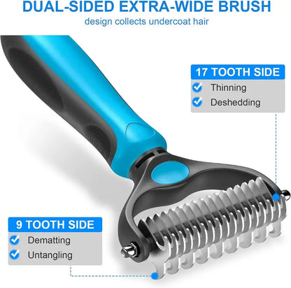 Double-Sided Deshedding Pet Brush